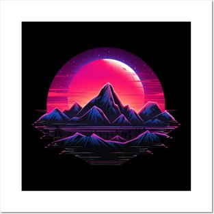 80's Synthwave Retro Island Posters and Art